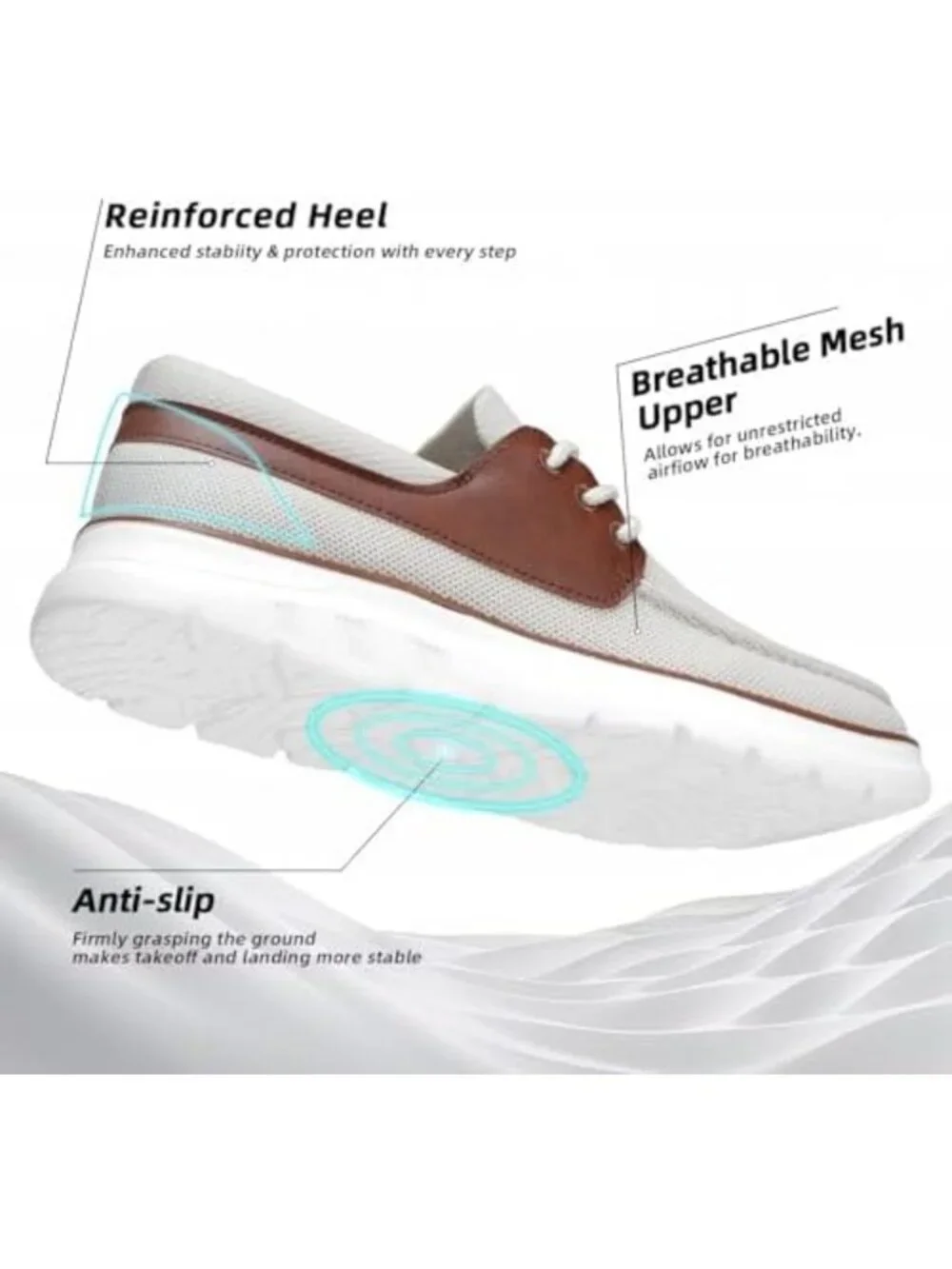 Lightweight Breathable Mesh Casual Loafers & Oxfords for Men - Non-Slip Walking